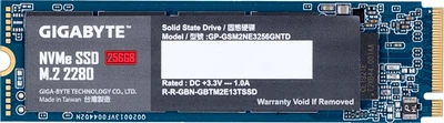 Gigabyte 256GB M.2 2280 NVMe PCIe 3.0 x4 NAND TLC (GP-GSM2NE3256GNTD)