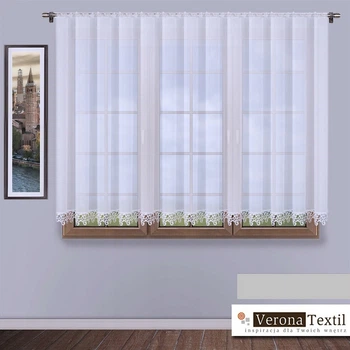Вуалевая тюль с гипюром Verona 150 х 400 см (LG20)