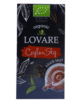 Чай чорний в пакетиках Lovare Organic Ceylon Sky 24 шт х 1,5 г (52928)