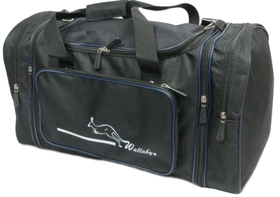 Спортивна сумка Wallaby 365 з розширенням 40/50 л 54(66)x25x30 см Чорна