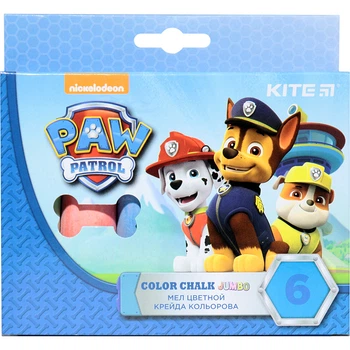 Мел цветной Jumbo, 6 цветов, Paw Patrol PAW18-073