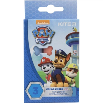 Мел цветной Jumbo, 3 цвета, Paw Patrol PAW18-077