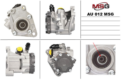 Насос ГУР новый AUDI A6 (4F2, C6) QUATTRO 04-05,A4 (8EC, B7) 04-08,A4 AVANT (8E5, B6) 03-04, MSG, au012