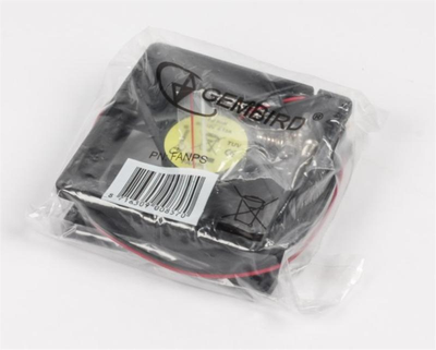 Вентилятор Gembird FANPS; 80х80х25мм, 2-pin, черный