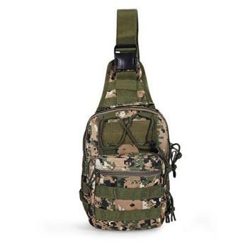 Рюкзак-сумка для туризму, рибалки, полювання MHZ N02247 Pixel Forest на одне плече