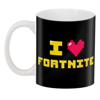 Кружка Fortnite Фортнайт FT.02.26 пісочниця кераміка, білого кольору 330мл