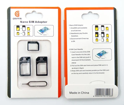 Адаптер SIM-карт Nano Sim and Micro Sim adapter Black