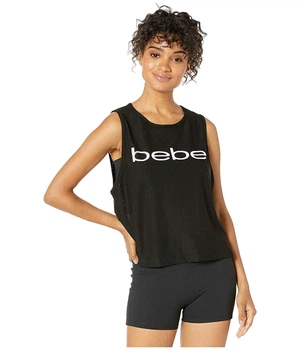 Майка bebe Solid Pinhole Mesh Tank Top Black, L (50) (10424040)