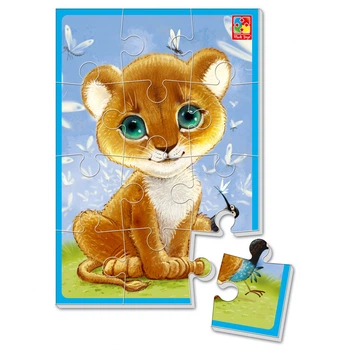 Мягкие детские пазлы Vladi Toys Любимцы Львёнок А5 VT1103 (100437)