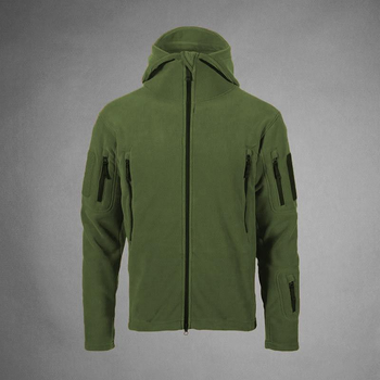 Куртка тактическая LikeS флисовая с капюшоном L Оливковая ( 6599)
