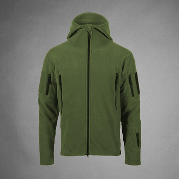 Куртка тактическая LikeS флисовая с капюшоном XL Оливковая ( 6599)