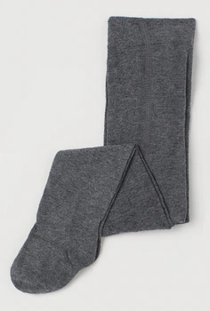 Колготки однотонные для девочки H&M 0493103035 062-68 см (2-6 мес.) Серый