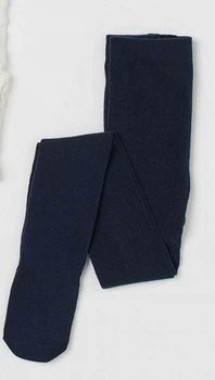Колготки хлопковые однотонные для девочки H&M 0665542013 092 см (18-24 months) темно-синий