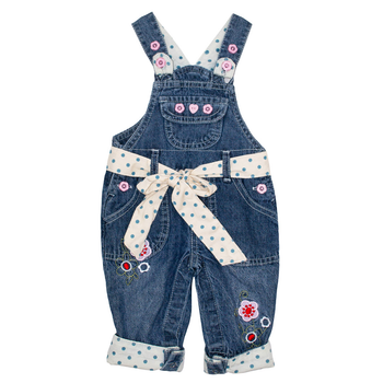Полукомбинезон джинс для девочки Baby Pep 9992B 62 см Бежевый