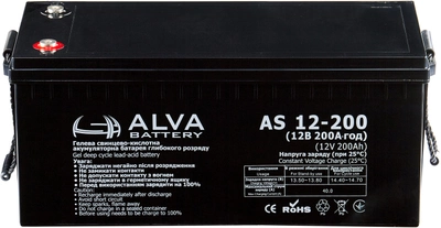 Аккумуляторная батарея ALVA AS12-200 12V 200Ah (100732)