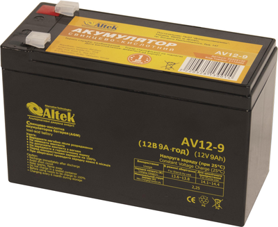 Аккумуляторная батарея Altek AV12-9 AGM 12V 9Ah (2112002)
