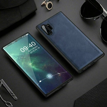 Защитный чехол X-LEVEL Leather Back Cover для Samsung Galaxy Note 10+ (N975) - Dark Blue