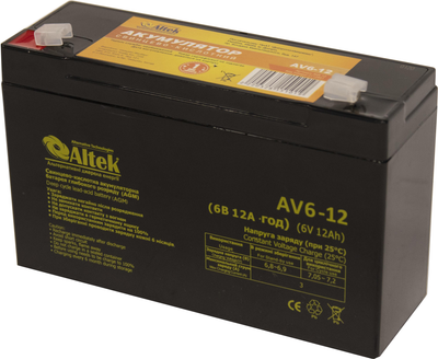 Аккумуляторная батарея Altek AV6-12 AGM 6V 12Ah (2114995)