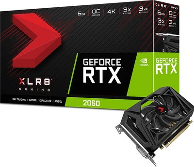 PNY GeForce RTX 2060 XLR8 Gaming Overclocked Edition 6 GB (VCG20606SFPPB-O)