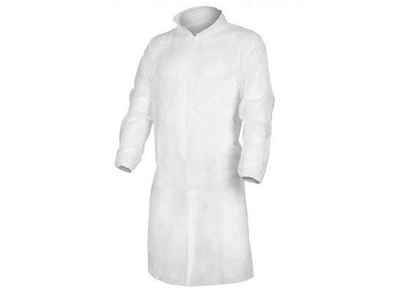 Захисний халат з нетканого матеріалу Essenti Care (Mondo) НА КНОПКАХ білий 10 УП L