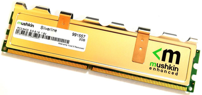Игровая оперативная память Mushkin DDR2 2Gb 800MHz PC2 6400U CL5 (991557) Б/У