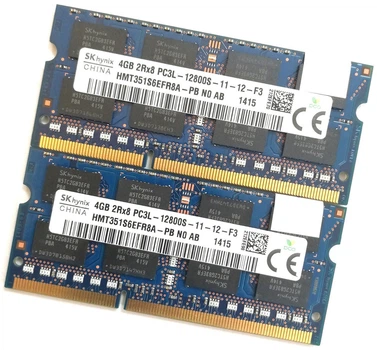 Оперативная память для ноутбука Hynix SODIMM DDR3L 8Gb (4Gb+4Gb) 1600MHz 12800s (HMT351S6EFR8A-PB N0 AA) Б/У
