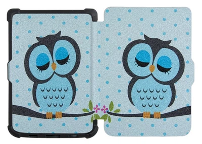 Обложка Primo для электронной книги Pocketbook 606 / 616 / 627 / 628 / 632 / 633 Slim - Owl Primo голубой|черный