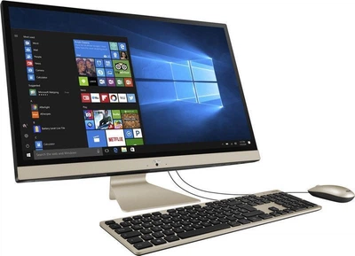 Моноблок Asus V241EAK-BA052M (90PT02T2-M06890); 23.8" (1920х1080) IPS / Intel Pentium 7505 (2.0 - 3.5 ГГц) / RAM 8 ГБ / SSD 256 ГБ / Intel Iris Xe Graphics / без ОП / LAN / Wi-Fi / Bluetooth / веб-камера / Endless OS / черно-золотистый / проводные клавиат