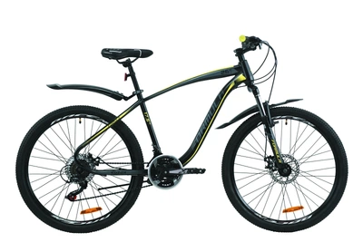 Велосипед гірський (спортивний) 26" Formula Kozak 2020 рама 17.5" чорно-сірий з жовтим на зростання 160-180 см (OPS-FR-26-411)