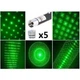 Зеленая Лазерная указка 5 в 1 LASER POINTER 1000 mW (44335) - изображение 3