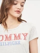 Футболка хлопковая женская Tommy Hilfiger 10306.2 M Светло-серая - изображение 4