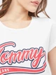 Футболка хлопковая женская Tommy Hilfiger 9744.2 M Белая - изображение 4