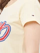 Футболка хлопковая женская Tommy Hilfiger 9744.3 L Желтая - изображение 5