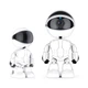 Видеоняня цифровая поворотная с датчиком звука и движения панорама 320° Robot WIFI 2MP FullHD 1080p White - изображение 1