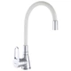 Смеситель для кухни Zerix SOP7 045 с белым гибким изливом (ZX2668) - изображение 1