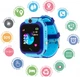 Детские умные часы KID Watch с камерой, SIM картой и картой памяти, влагозащитой IP67 Синие с голубым - изображение 5