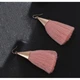 Серьги Zha Кисточки нить Pink розовые - изображение 2