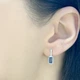 Серебряные серьги с сапфиром nano 0.65ct (2021957) - изображение 3