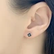Серебряные серьги с натуральным сапфиром 0.85ct (1839874) - изображение 3