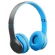 Бездротові навушники Bluetooth Wireless Headset P47 Black Гарнітура для ПК, телефону з мікрофоном - microSD, FM Blue - зображення 3