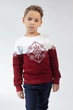 Різдвяний світшот для хлопчика Сніжинка Burgundy 116 UKRS-6615Х UkrGlamour - изображение 1