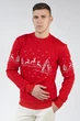 Різдвяний чоловічий світшот Олені Red XXL UKRS-9916 UkrGlamour - изображение 2