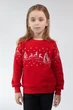 Різдвяний світшот для дівчинки Олені Red 134 UKRS-6612D UkrGlamour - изображение 4
