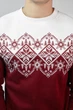 Чоловічий різдвяний світшот Сніжинка Burgundy L UKRS-9915 UkrGlamour - изображение 4