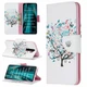 Чехол с рисунком Deexe Color Wallet для Xiaomi Redmi Note 8 Pro - Flowered Tree - изображение 1
