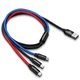 Кабель USB Baseus Three Primary Colors 3-in-1 USB Cable For M+L+T 3.5 A 1.2 M Black (CAMLT-BSY01) - зображення 1