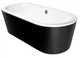 Ванна акрилова Besco Victoria 185x83 чорно-біла (WKV-185WO) - зображення 1