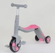 Дитячий Самокат Беговел Велосипед трансформер 3 в 1 Best Scooter JT 90601 Світло, 8 мелодій, колеса PU Сіро-Рожевий (90601) - зображення 1