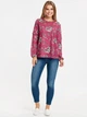 Женская кофта LC Waikiki с цветочным принтом L Розовая (LCW Woman -1602-0) - изображение 2