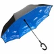 Зонт наоборот, зонтик парасоля обратного сложения Up-Brella, ветрозащитный умный антизонт голубое небо (F_187149) - изображение 6